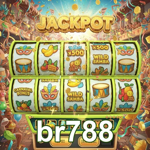 Celebração de jackpot em slots do site br788 com jogadores felizes e luzes brilhantes.